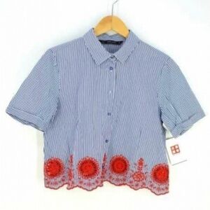 Striped Blue and Red Shirt